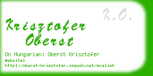 krisztofer oberst business card